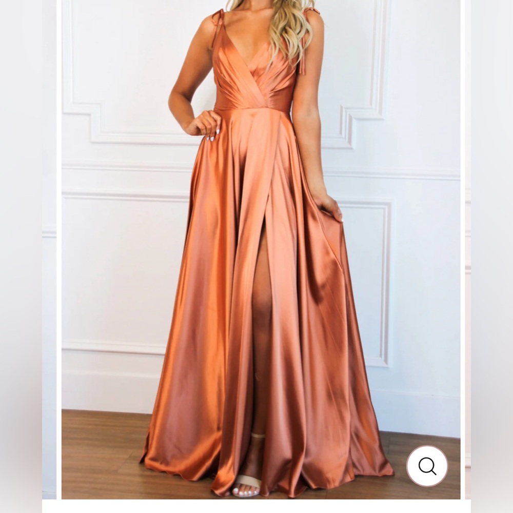 Satin Slit Formal Dress
